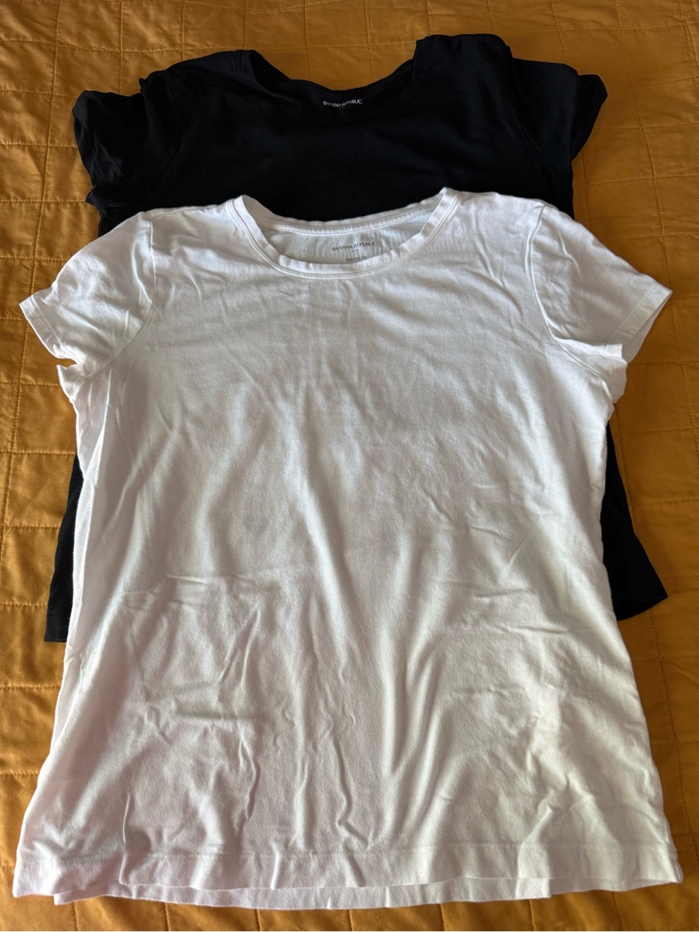Classic Crew Neck Tee - White (2-Pack white with Black)